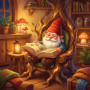 Candlelit Storybook Gnome in a Tree-Root Home