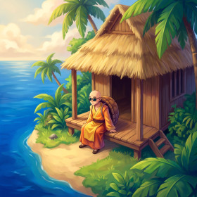 Bald Master by the Sea