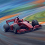 Monoposto Rossa in Curva a Velocità