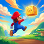 Red-Capped Hero Jumping to Golden Coin Block