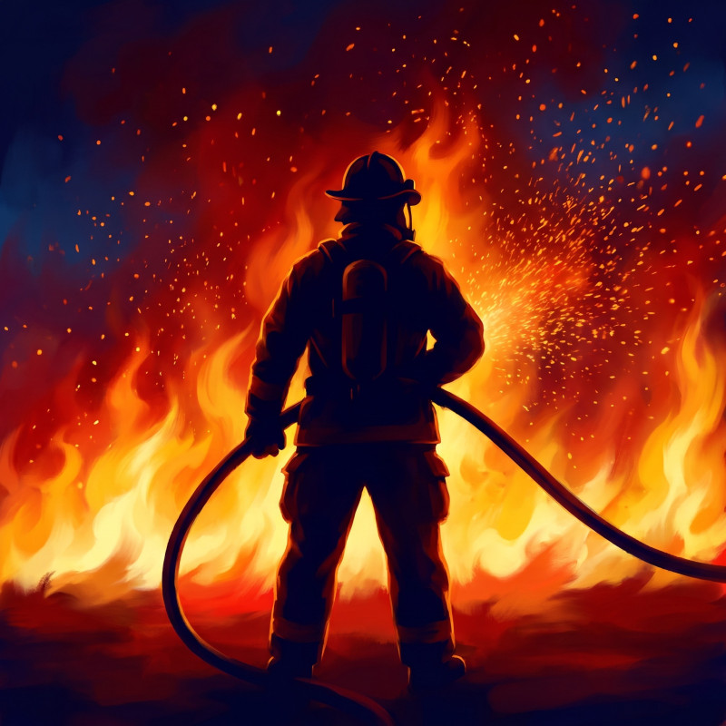 Vigile del Fuoco Eroico tra le Fiamme