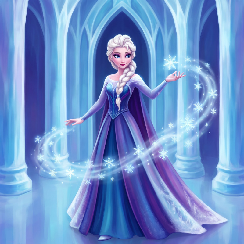 Ice Queen Platinum Braid Snowflakes