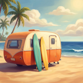 Caravane Rétro, Planches de Surf