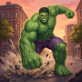 Giant Green Hero City Smash