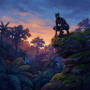 Masked Panther Hero at Jungle Dusk