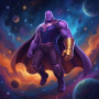 Cosmic Villain with Golden Gauntlet