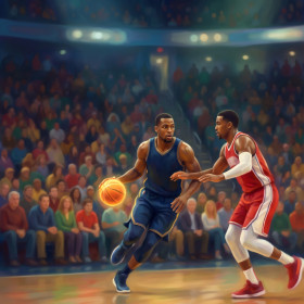 Dribbling in der vollen Arena