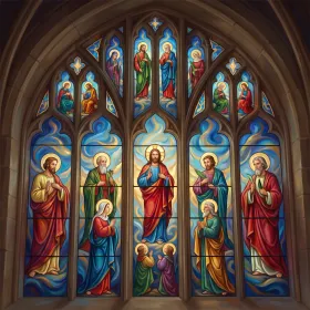 Cathedral Stained Glass Saints Window