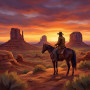 Sunset Rider in Monument Valley