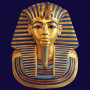 Golden Pharaoh Mask on Midnight Blue