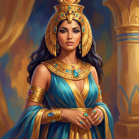 Cleopatra Golden Queen Portrait