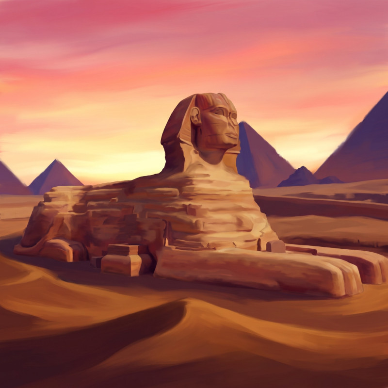 Le Sphinx au lever du soleil