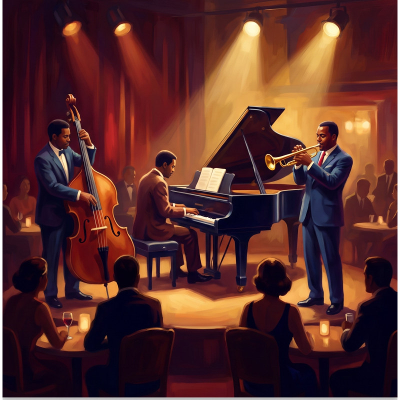 Midnight Jazz Trio in Warm Club Light