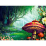  Landscape: The Mushroom House Diamond Painting Forest