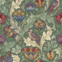 Feuilles d'acanthe sauge et crème