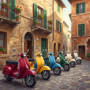 Scooter Vintage in una Strada Italiana