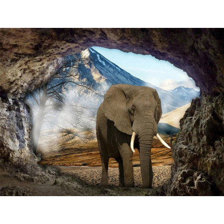  Olifant, bewaker van de berg Diamond Painting Olifant