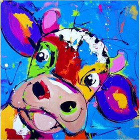  Smiling Pop Art Cow Diamond Painting Cows