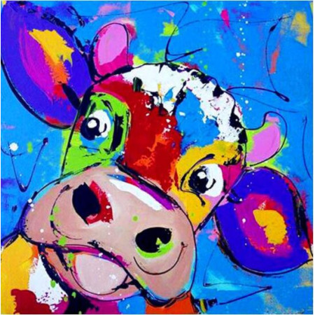  Vache Pop Art Souriante Broderie Diamants Vaches