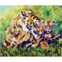  Moedertijger en haar welpen Diamond Painting Kits Leeuwen & Tijgers
