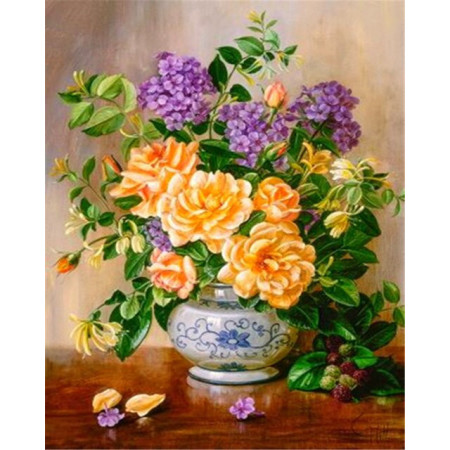 Pittura a diamante Fiori: Il bouquet caldo Diamond Painting Fiori