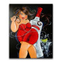  Vrouw met fles wodka Diamond Painting personages