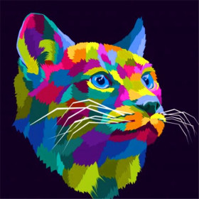  Kat: De Pop Art Look Diamond Painting Katten