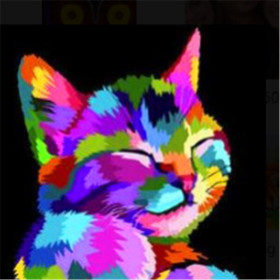  Cat: Pop Art felina Diamond Painting Gatti