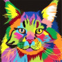  Kat: Het kleurrijke popportret Diamond Painting Katten