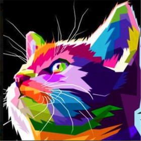  Cat: il look pop Diamond Painting Gatti
