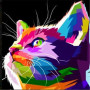  Cat: il look pop Diamond Painting Gatti