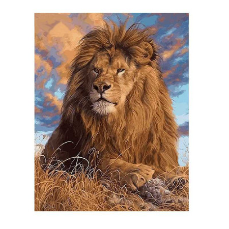  Lion, King of the Savannah Diamond Painting Kits Lions & Tigers