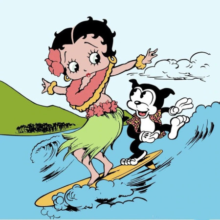 Pittura a diamante Betty Boop Surf Diamond Painting di Betty Boop