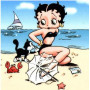  Betty am Strand Diamond Painting Betty Boop