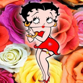  Betty Boop Avec Des Roses Diamond Painting Betty Boop
