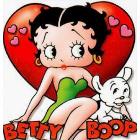  – Betty Boop Herz und Hund Diamond Painting Betty Boop