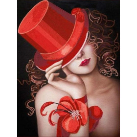  Woman with Albani Hat Diamond Painting Characters