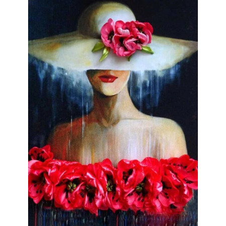  Femme Au Chapeau Georgie Diamond Painting Personnages