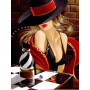  Vrouw in Biji-hoed Diamond Painting personages