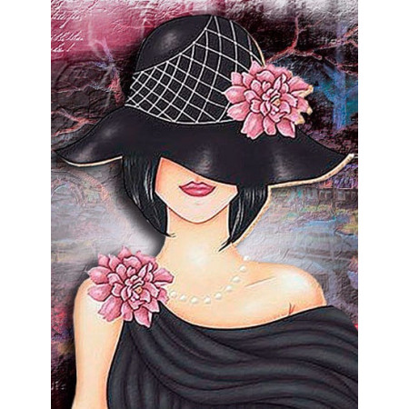 Woman in a Hat Cindy Diamond Painting Characters