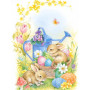  Easter Bunnies in the Garden Diamond Painting Easter