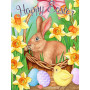  Joyeuses Pâques, Lapin et Poussin Diamond Painting Pâques