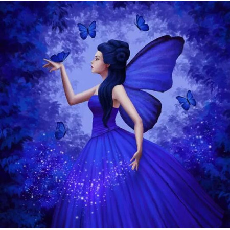  Jade Butterfly Girl Cartoon Diamond Painting