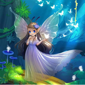  Schmetterlingsmädchen Alice Diamond Painting Cartoons