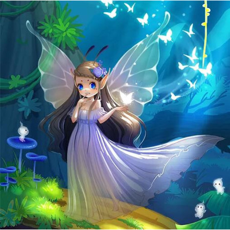  Butterfly Girl Alice Cartoon Diamond Painting