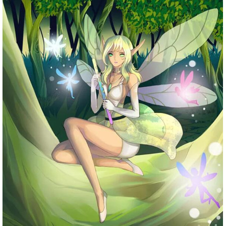  Butterfly Girl Lea Diamond Painting Cartoni Animati