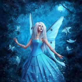  Schmetterlingsmädchen Mia Diamond Painting Cartoons