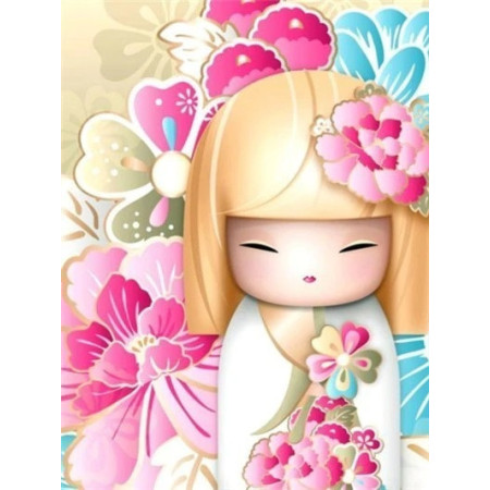 Pittura diamante Ragazza Kimono Akinori Diamond Painting Manga giapponese