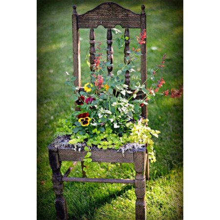  Olga Sur Une Chaise Diamond Painting Fleurs