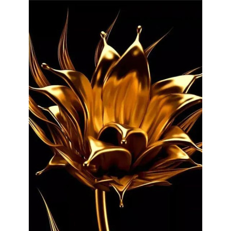  Zwarte en gele bloemen Julia Diamond Painting bloemen